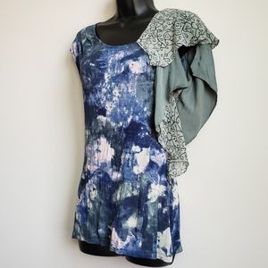 Anthro Deletta Ruffle Sleeve Blouse